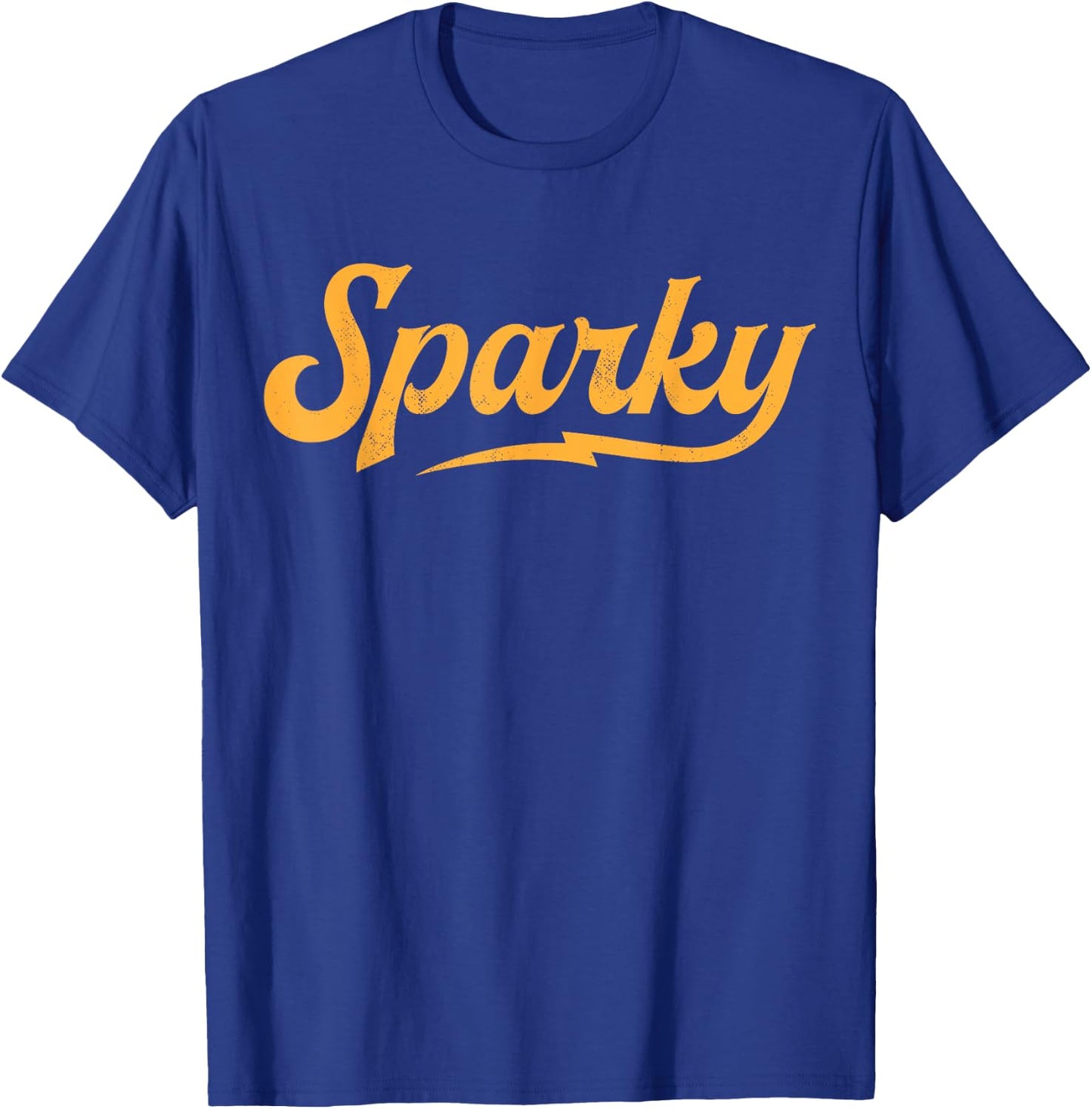 Sparky Electrician Funny Lineman Dad Retro Vintage Novelty T-Shirt - T-Shirt | Royal