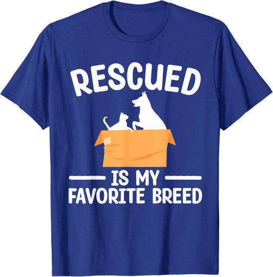 Animal Rescue Art Women Dog Cat Pet Rescuer Lover T-Shirt - T-Shirt | Royal