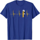 Plumber Plumber Pipe Wrench Heartbeat ECG Pulse Spengler T-Shirt - T-Shirt | Royal