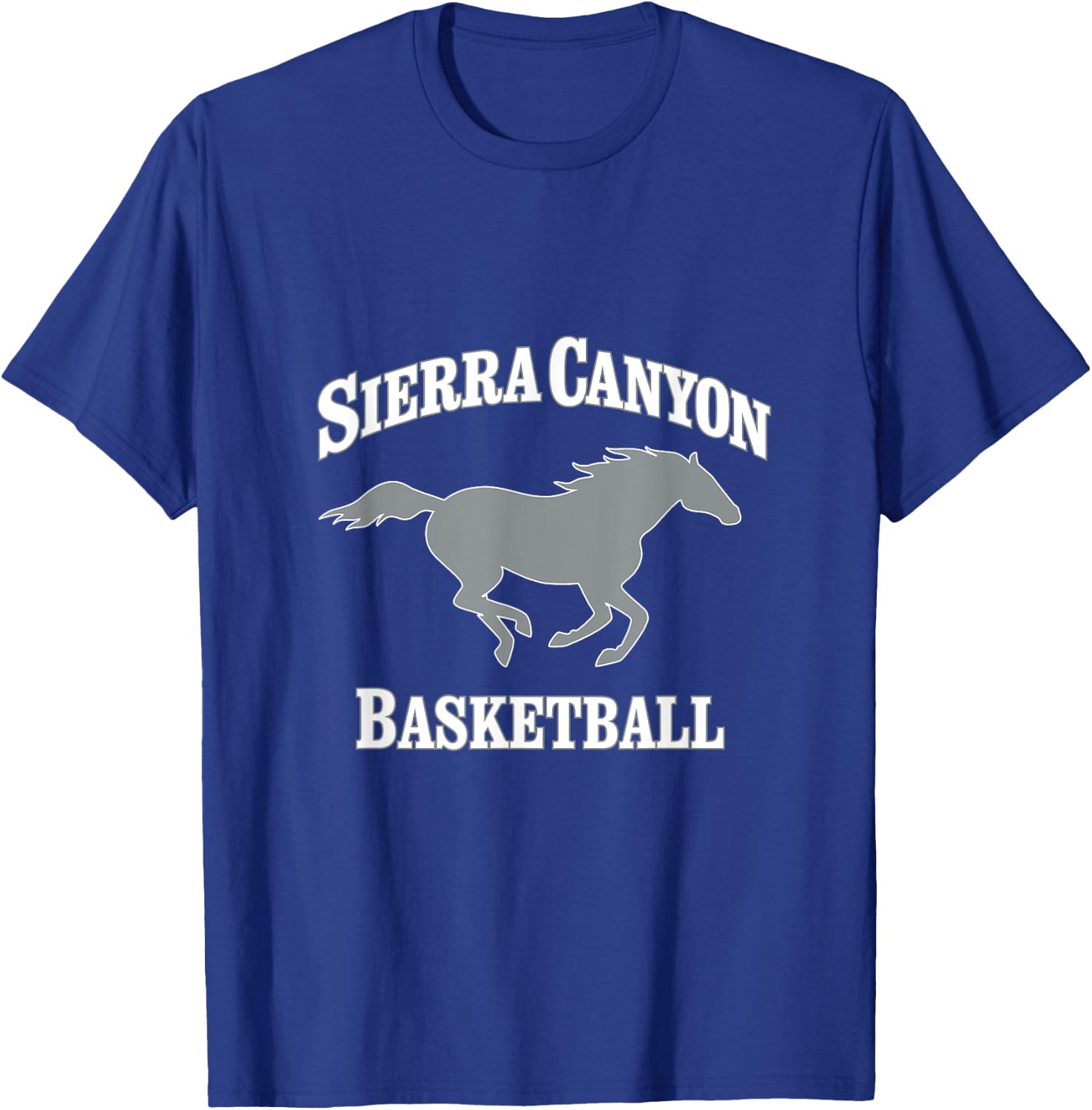 Sierra Canyon Basketball with Horse T-Shirt - T-Shirt | Royal