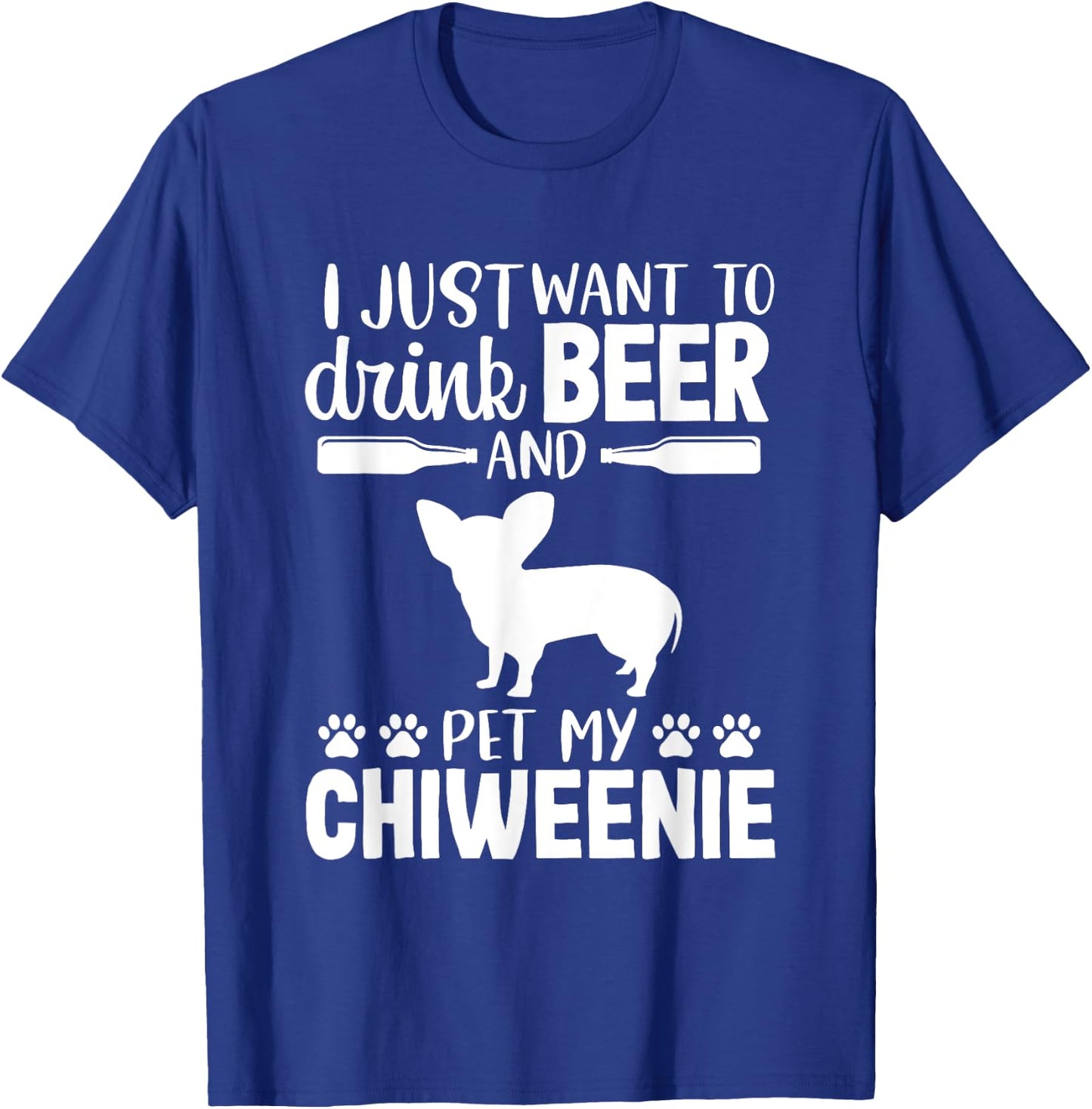 Beer Funny Dog Owner Lover Chiweenie Dog Mom Dad Women T-Shirt - T-Shirt | Royal