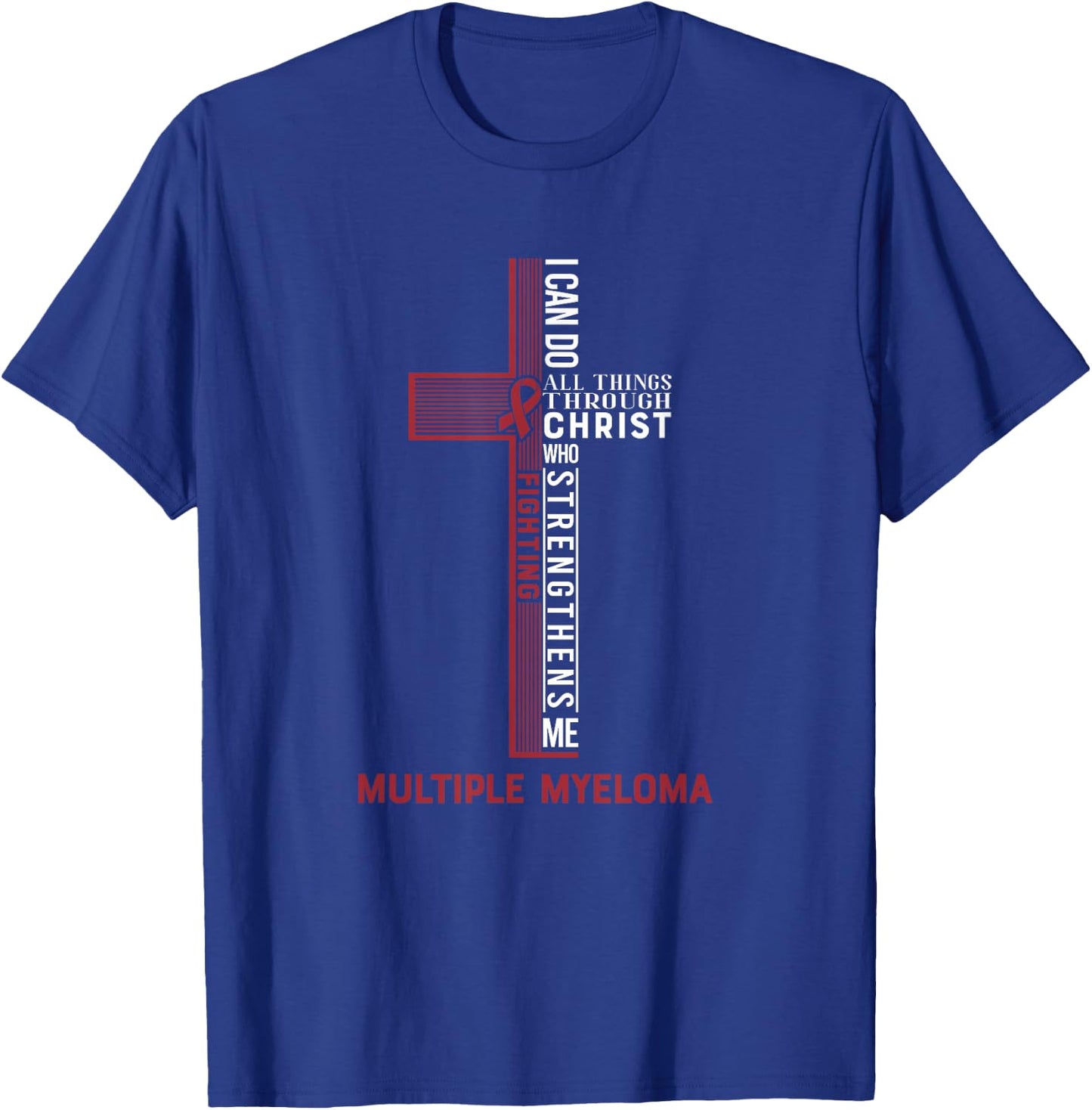 Multiple Myeloma Fight Cancer Ribbon T-Shirt - T-Shirt | Royal