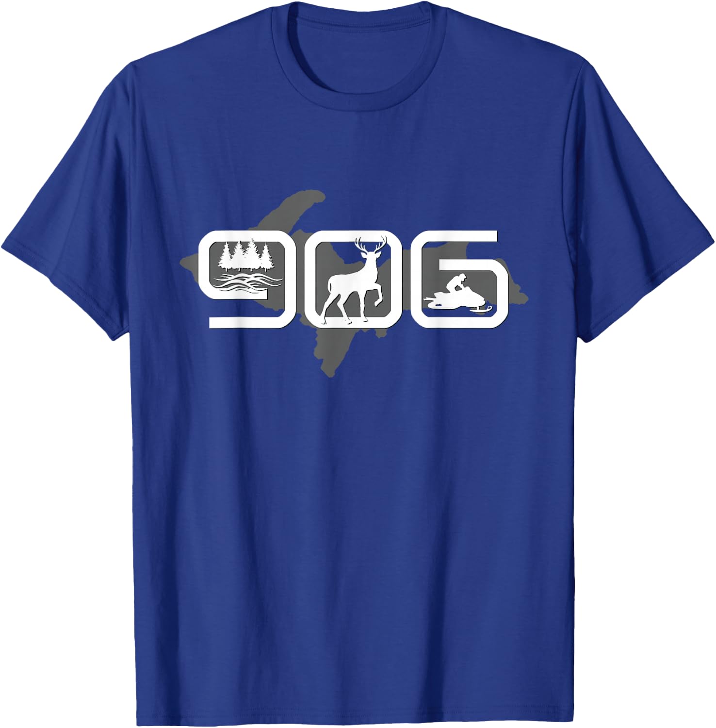 906 Upper Peninsula of Michigan U.P. T-Shirt - T-Shirt | Royal