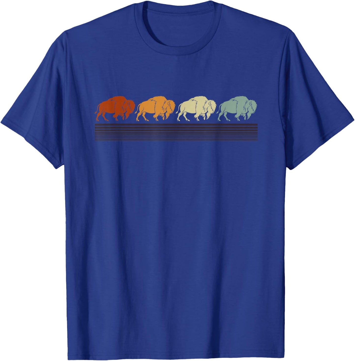 Retro Buffalo T-Shirt - T-Shirt | Royal