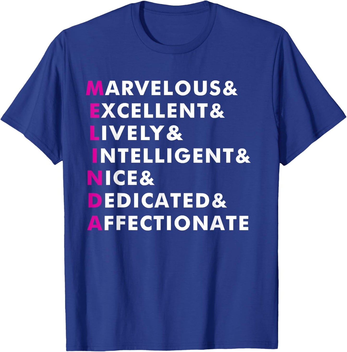 Melinda Name Shirt Personalized Gift T-Shirt - T-Shirt | Royal