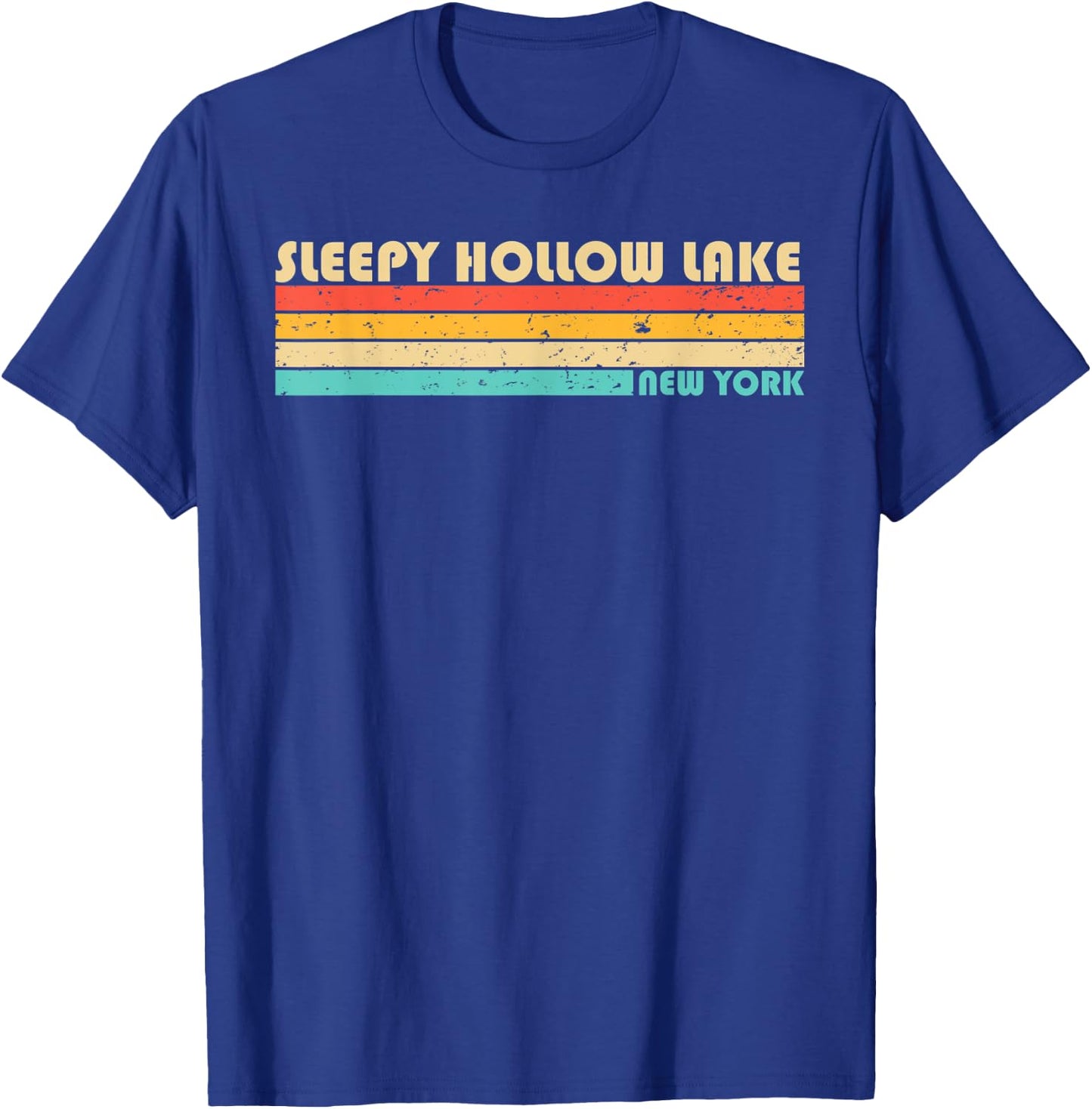 SLEEPY HOLLOW LAKE NEW YORK Funny Fishing Camping Summer T-Shirt - T-Shirt | Royal