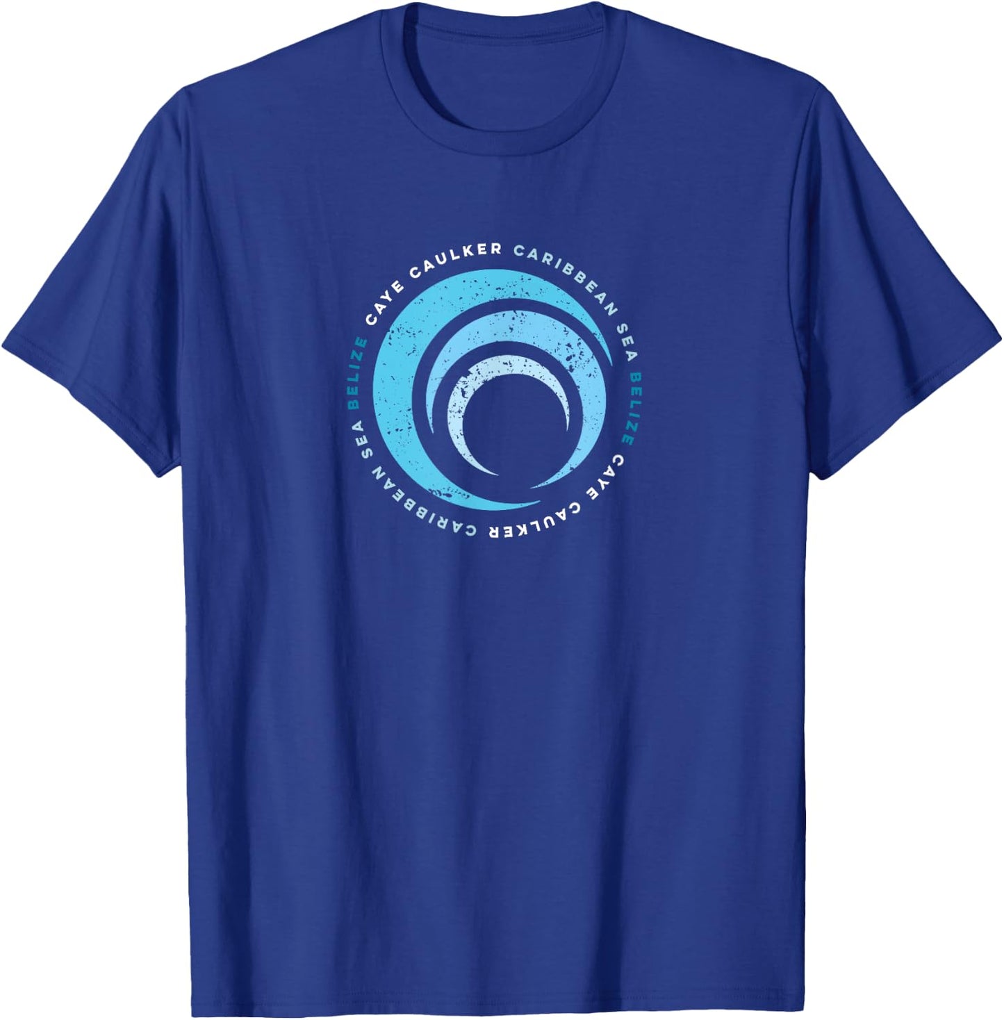 Caye Caulker Belize Beach Retro Vintage Wave Men Women Kids T-Shirt - T-Shirt | Royal