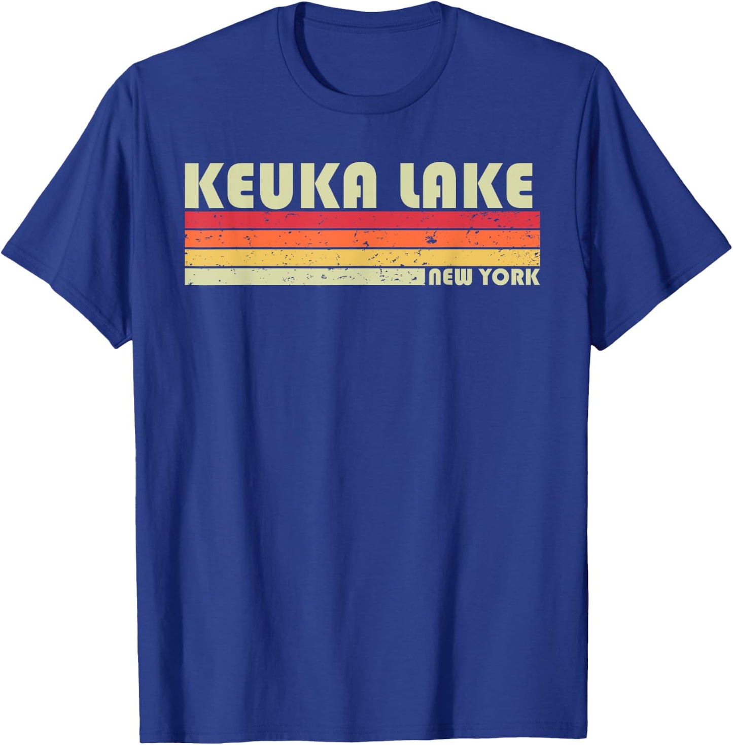 KEUKA LAKE NEW YORK Funny Fishing Camping Summer Gift T-Shirt - T-Shirt | Royal