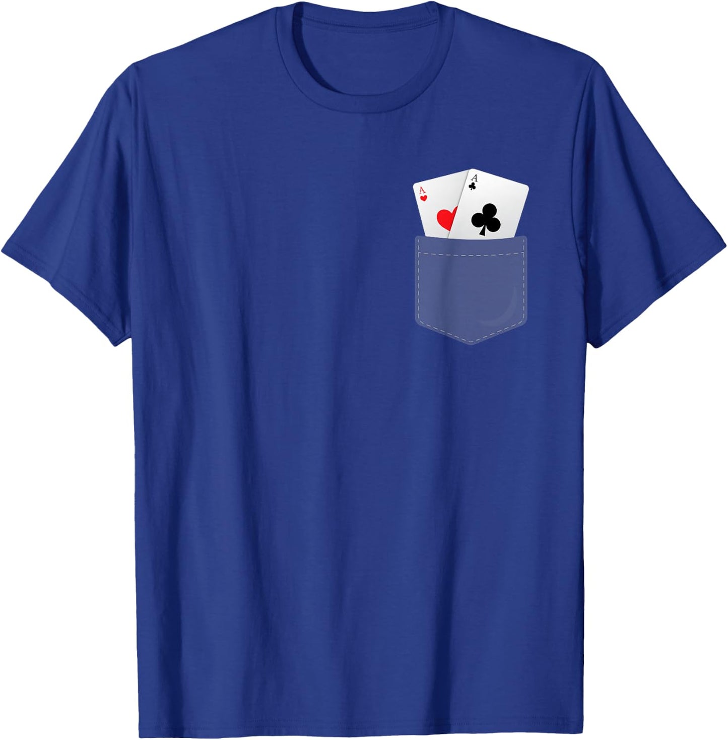 Pocket Aces Shirt Funny Faux Pocket Aces Poker Gift T-Shirt - T-Shirt | Royal
