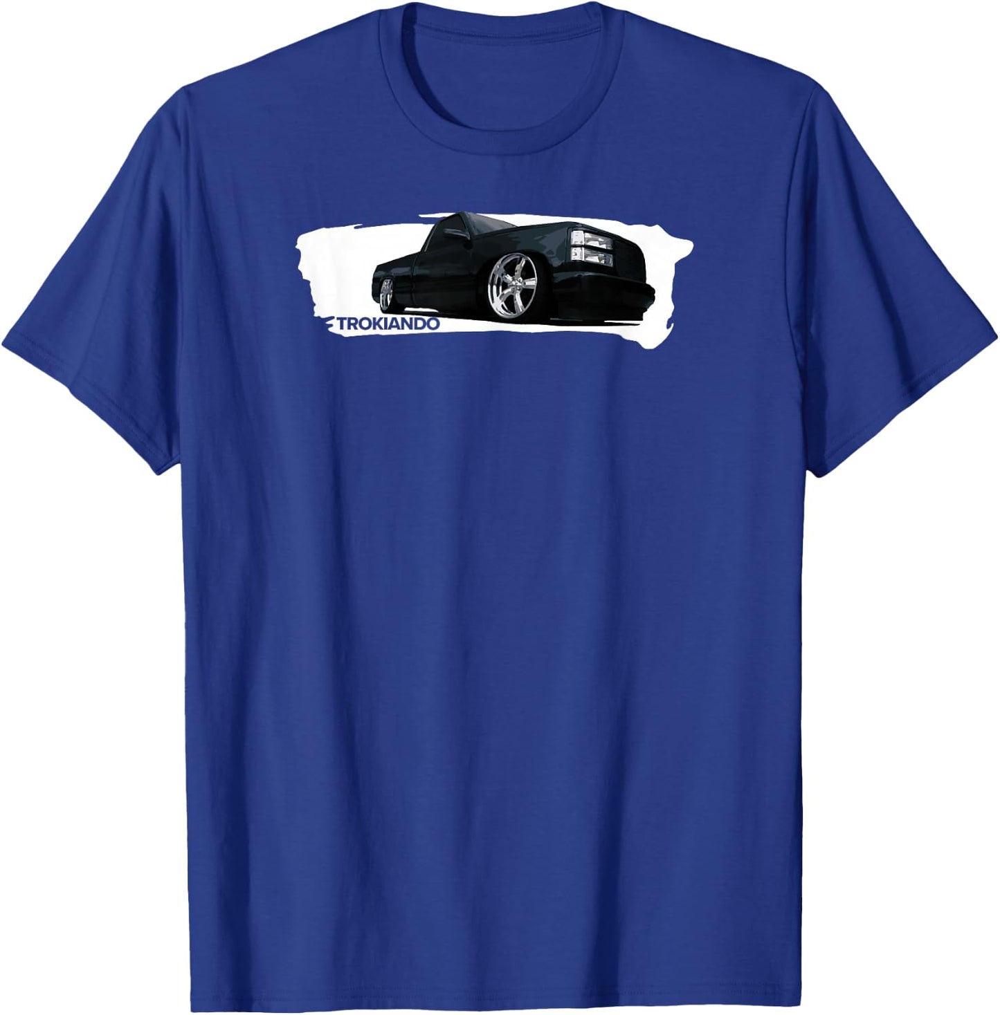 OBS Mamalona Trokiando on big wheels lowered paint effect T-Shirt - T-Shirt | Royal