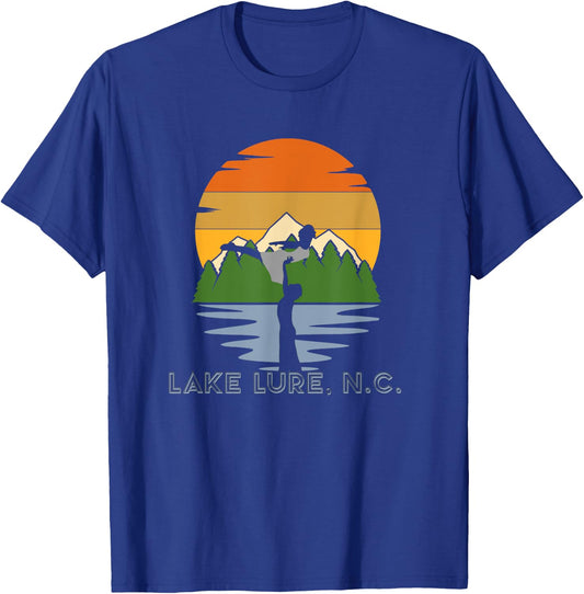 North Carolina Blue Ridge Mountains NC Retro Style Lake Lure T-Shirt - T-Shirt | Royal