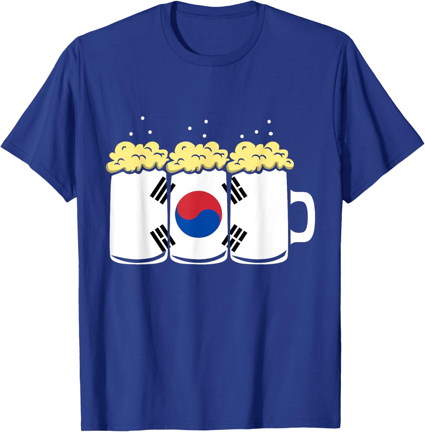 South Korea Flag Design for Beer Drinker Men T-Shirt - T-Shirt | Royal
