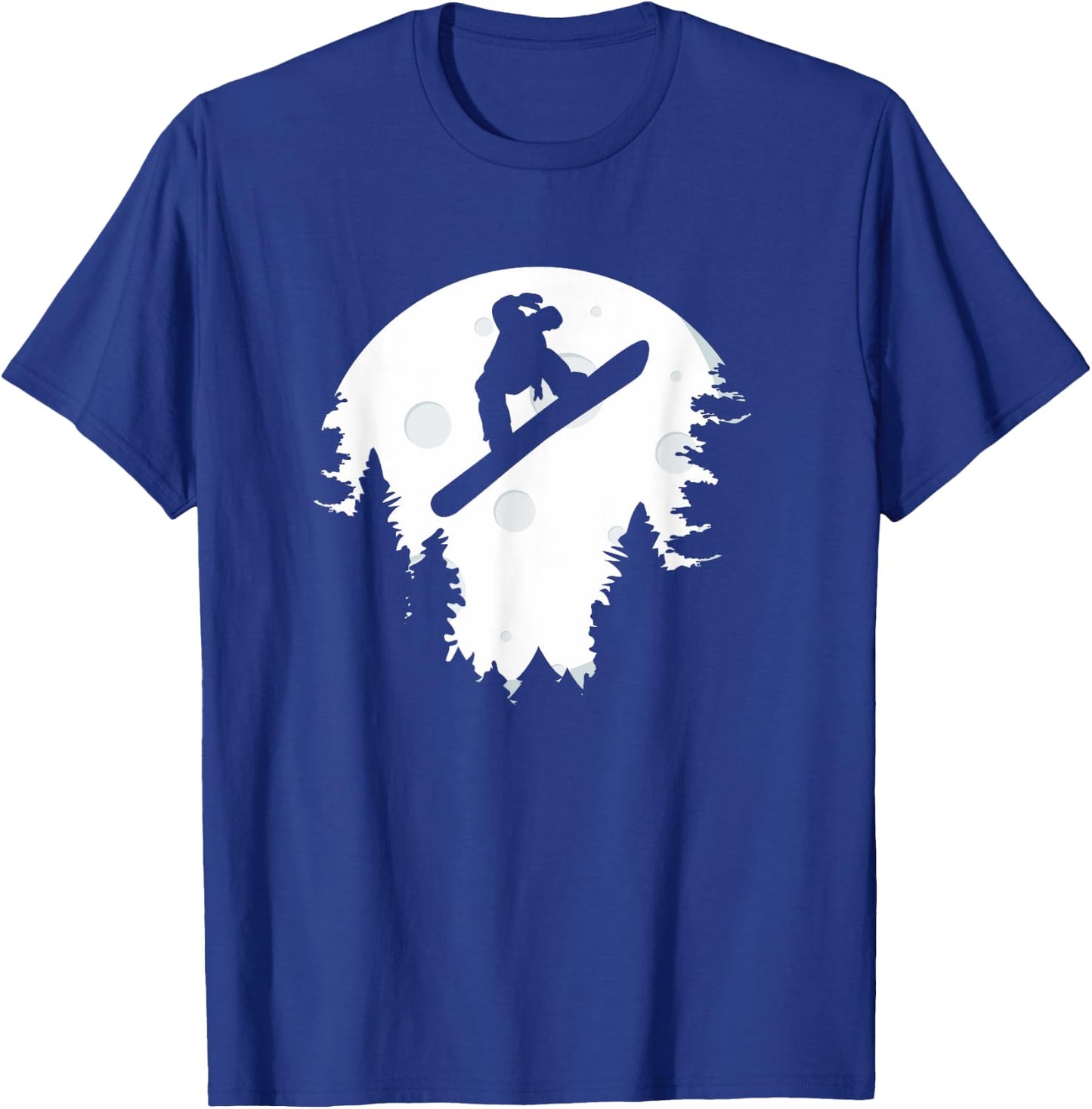 Funny Snowboard In Moon Boys Snowboarder T-Shirt - T-Shirt | Royal