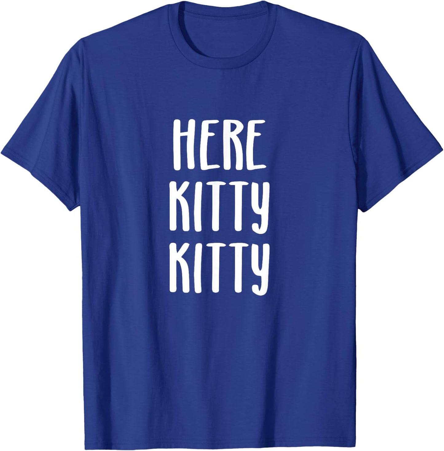 Critterz Kitty Cat Designs Here Kitty Kitty - -Adults, Black, Small, Short Sleeve T-Shirt - T-Shirt | Royal