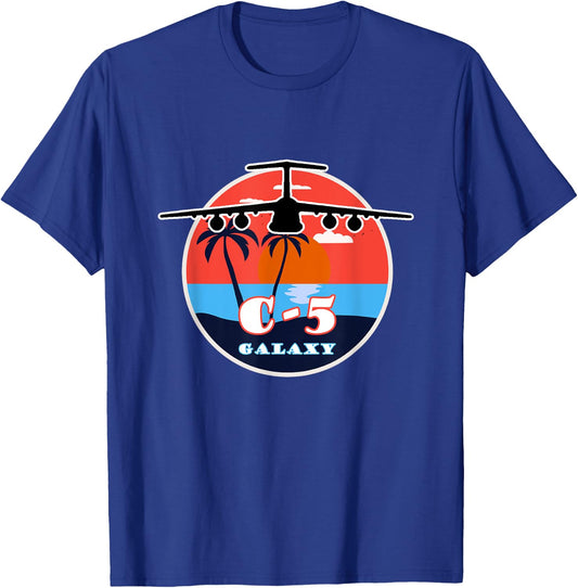 C-5 Galaxy Vintage Sunset T-Shirt - T-Shirt | Royal