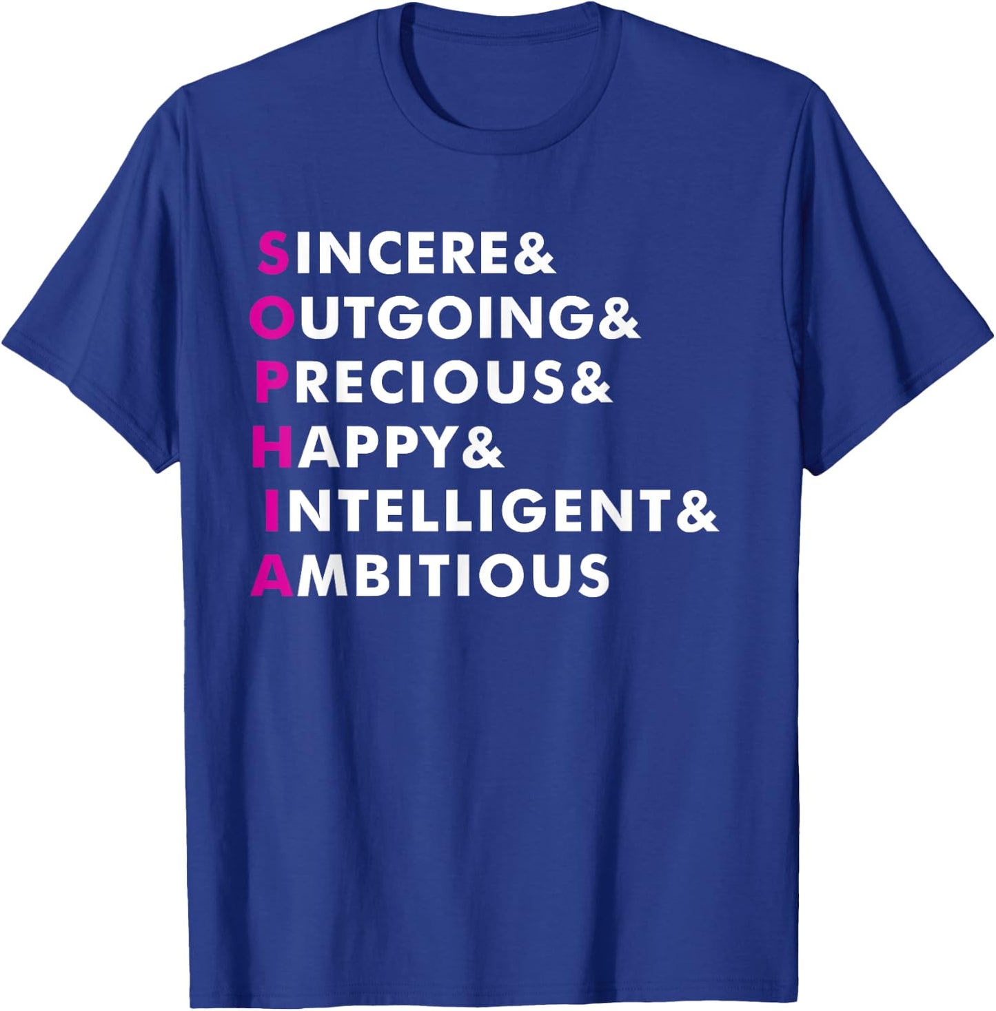 Sophia Name Shirt Personalized Gift T-Shirt - T-Shirt | Royal