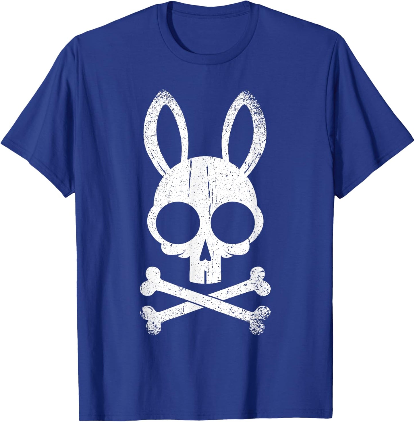 Jolly Roger Funny Bunny Skull Crossbones Egg Hunt Easter Day T-Shirt - T-Shirt | Royal