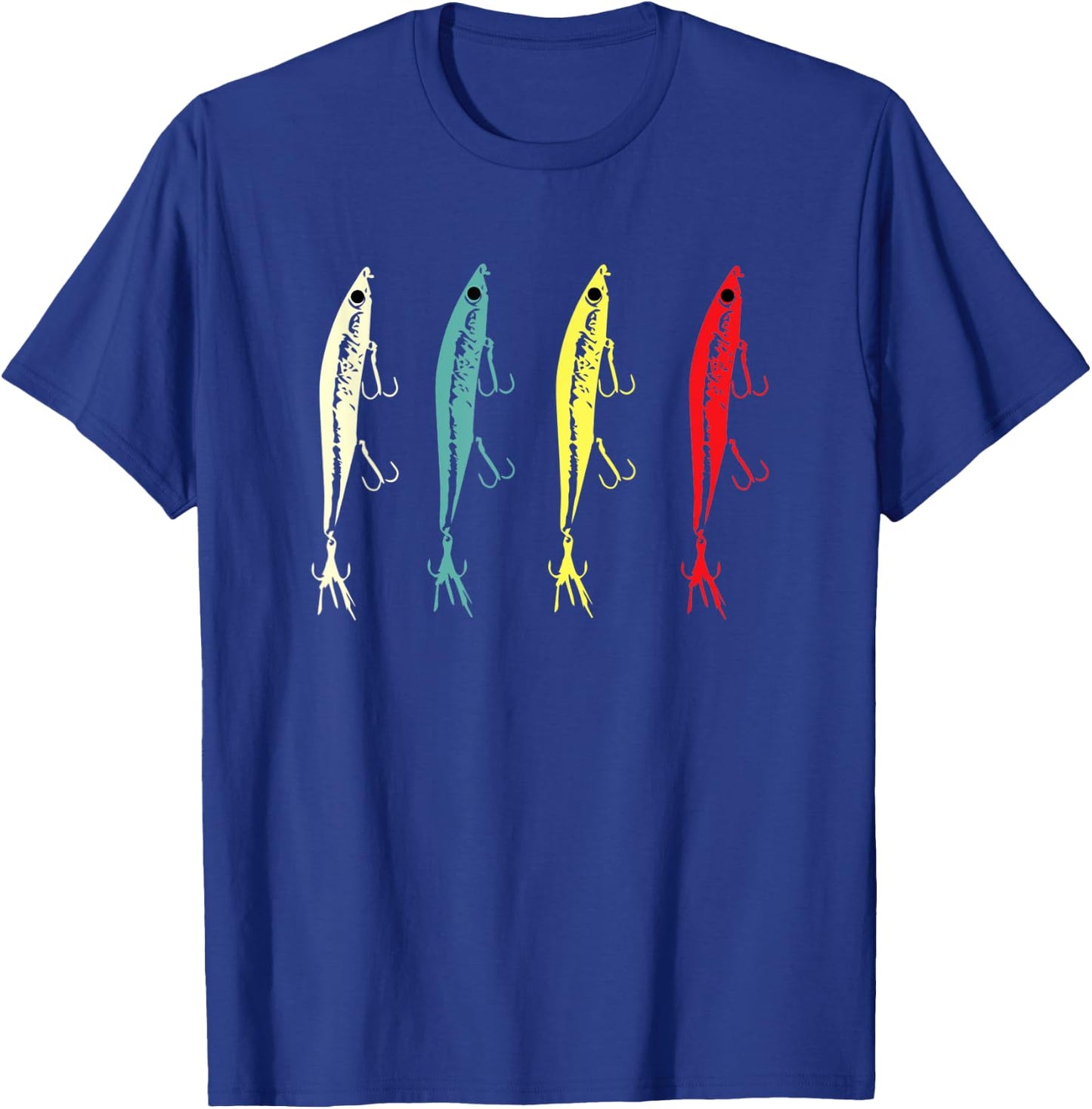 Retro Vintage Fishing Lures - Men / Women Bass Fishing T-Shirt - T-Shirt | Royal
