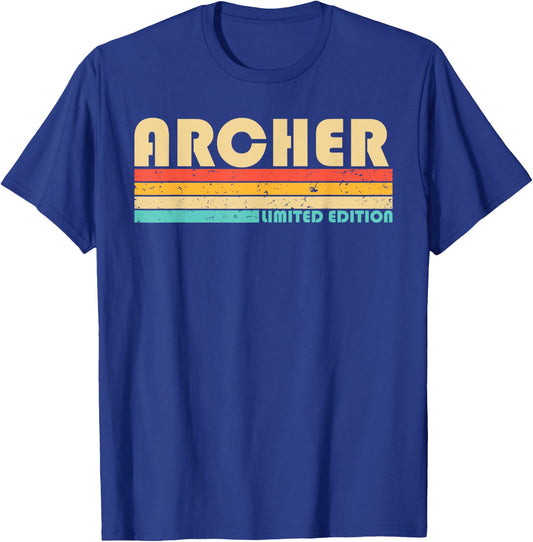 ARCHER Name Personalized Funny Retro Vintage Birthday T-Shirt - T-Shirt | Royal