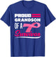 Proud Grandson Of A Survivor Grandma Breast Cancer T-Shirt - T-Shirt | Royal