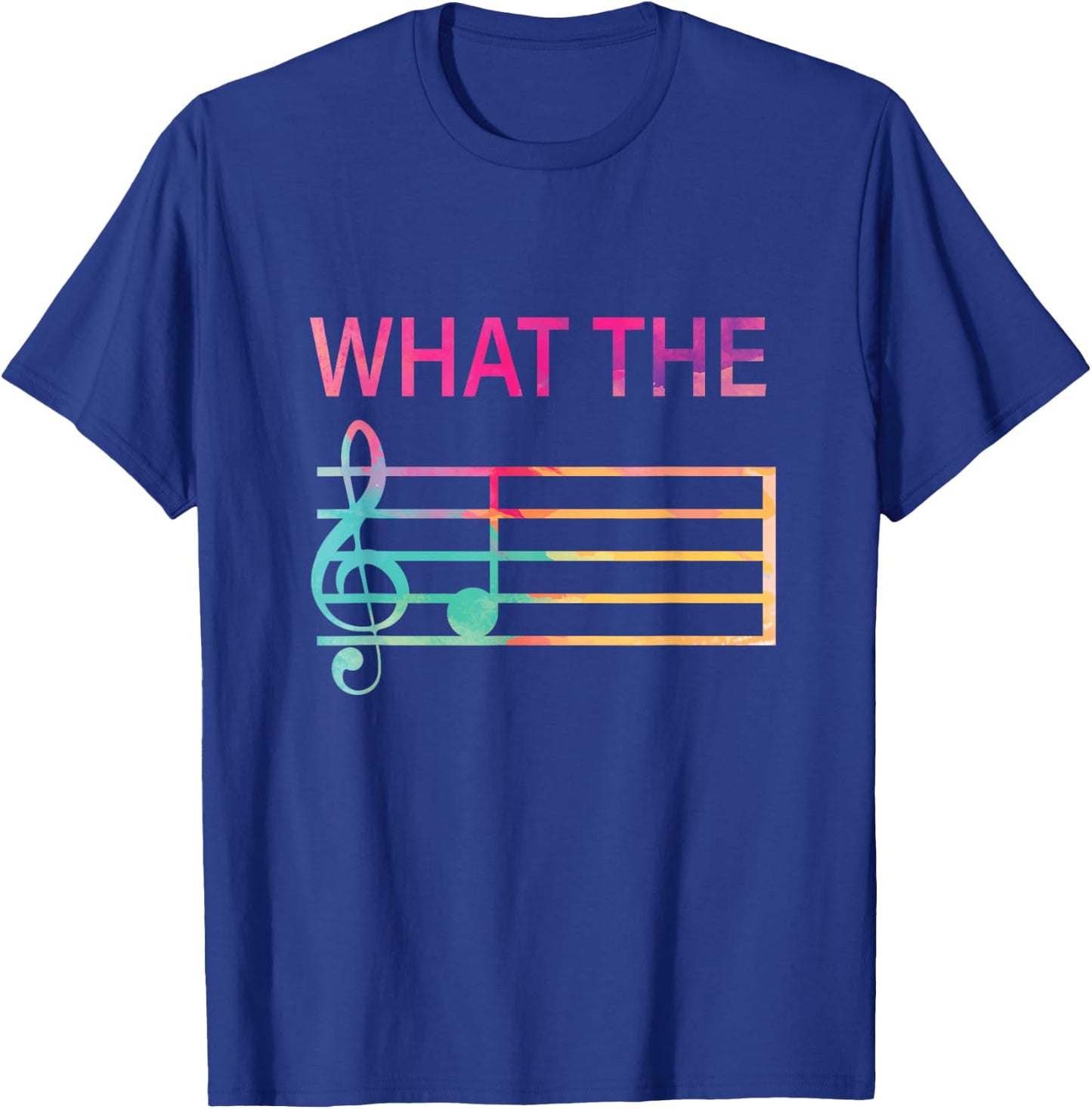 What The F Music Funny Clef Note music Humor Musician Gift T-Shirt - T-Shirt | Royal