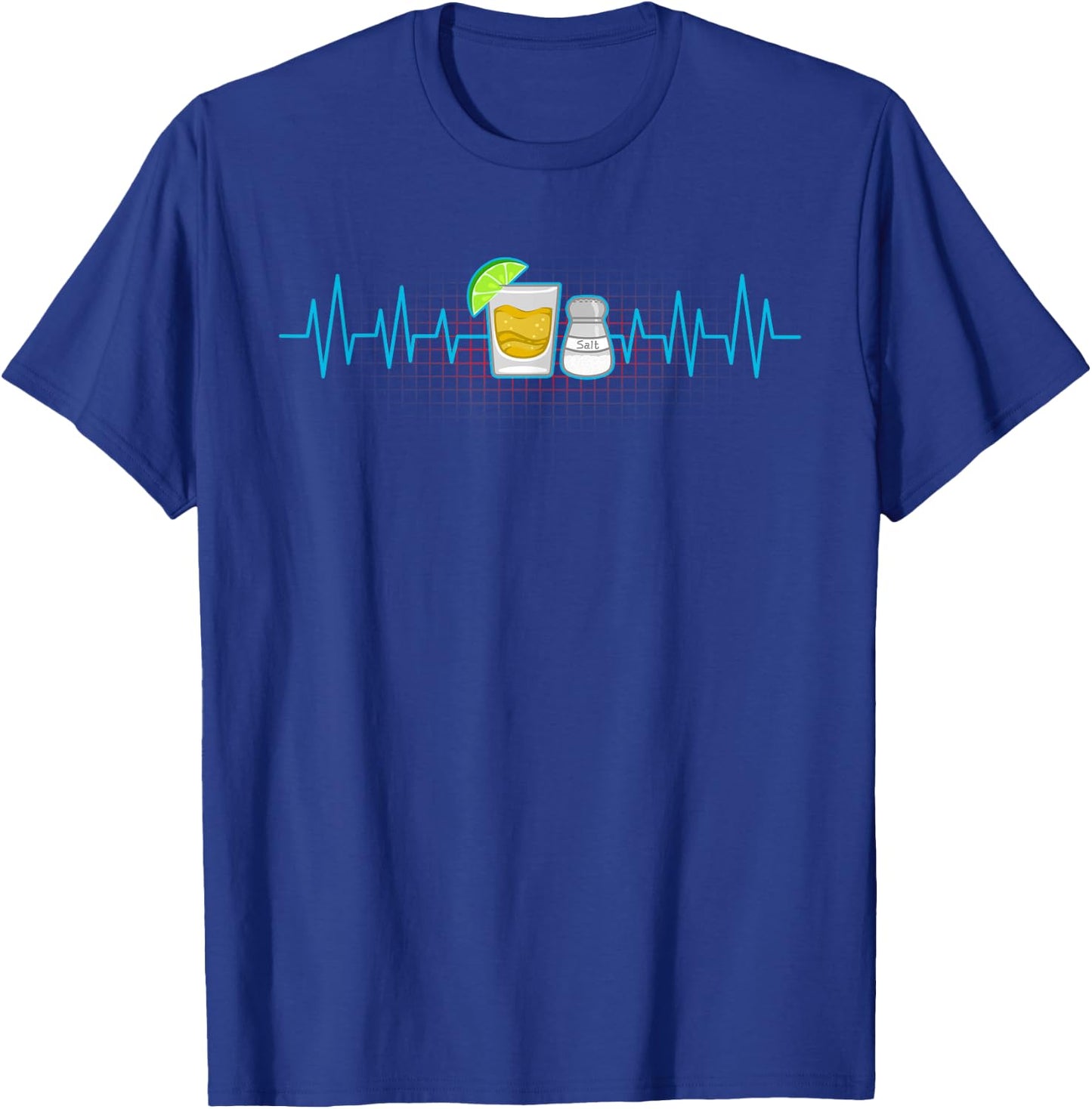 Tequila Lime Salt Heartbeat Funny Cinco De Mayo Fiesta Gift T-Shirt - T-Shirt | Royal