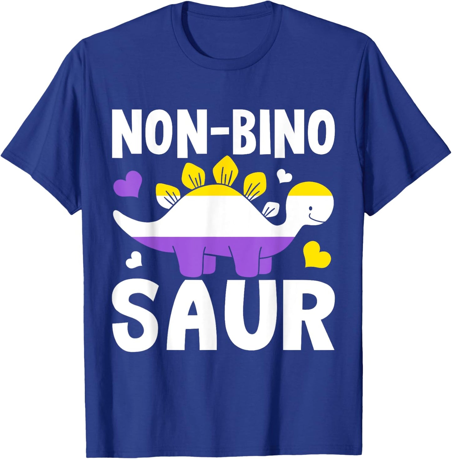 Non Bino Saur Dinosaur Aagender Non Binary T-Shirt - T-Shirt | Royal
