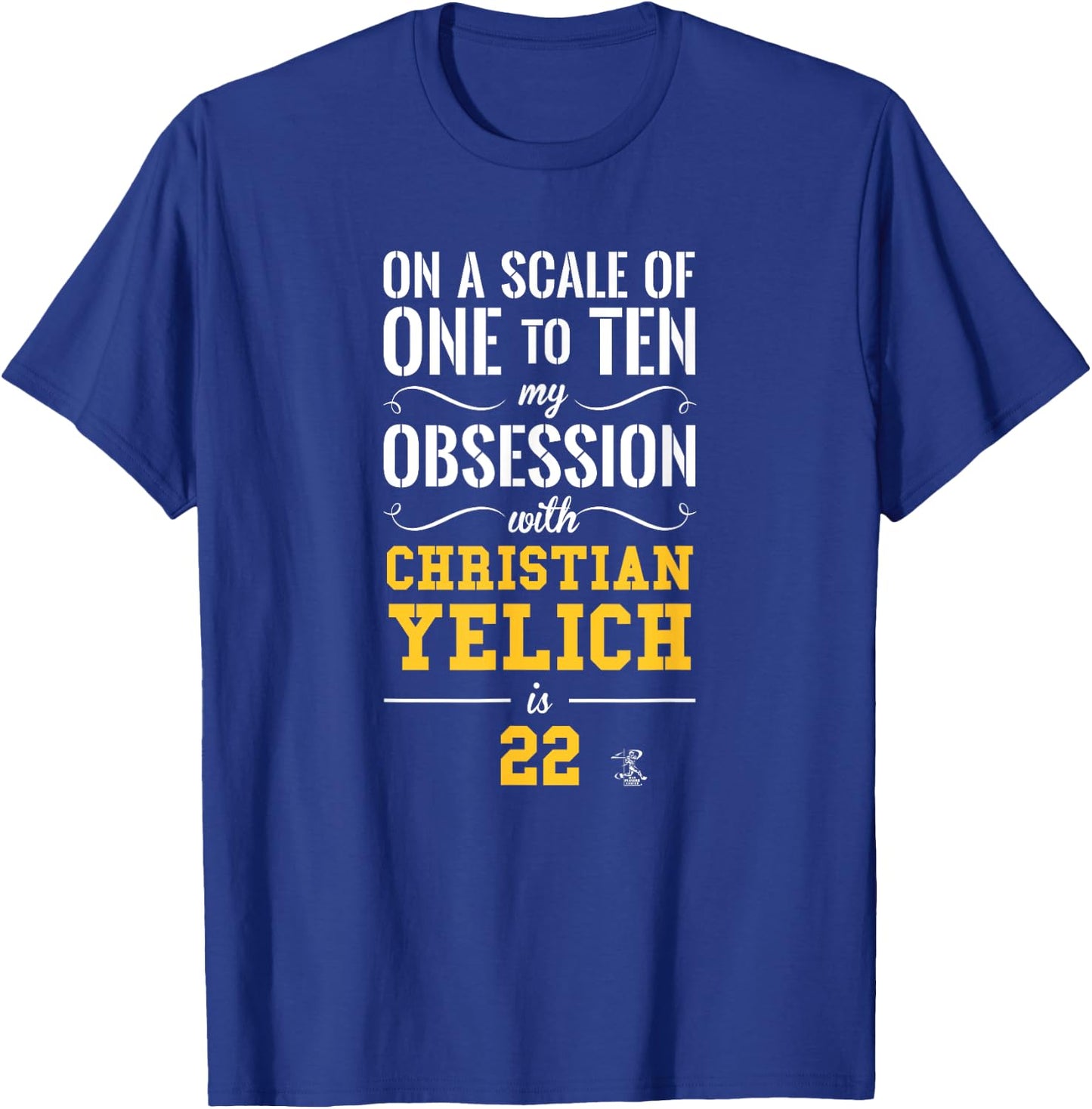Christian Yelich Scale of 1 to 10 Gameday T-Shirt - T-Shirt | Royal