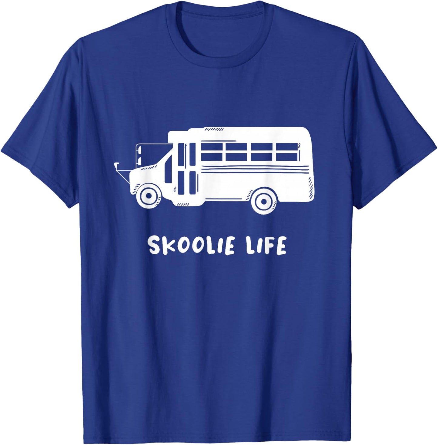 Skoolie Life Design for a Yellow School Bus Camper Owner T-Shirt - T-Shirt | Royal