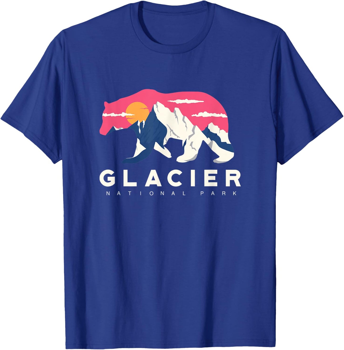Glacier National Park novelty Road trip Montana T Shirt T-Shirt - T-Shirt | Royal