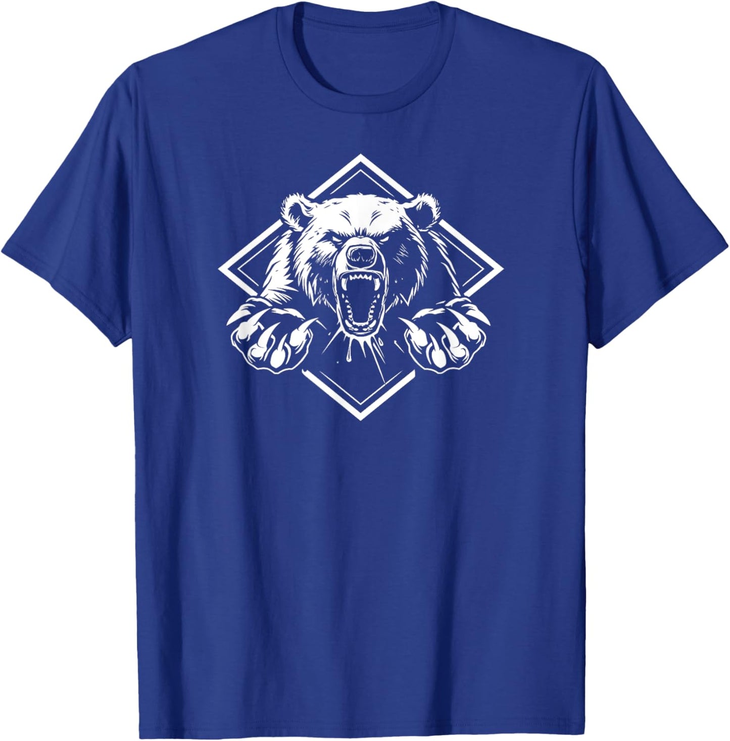 Angry Bear Grizzly Bears Wildlife Mountains Animal T-Shirt - T-Shirt | Royal