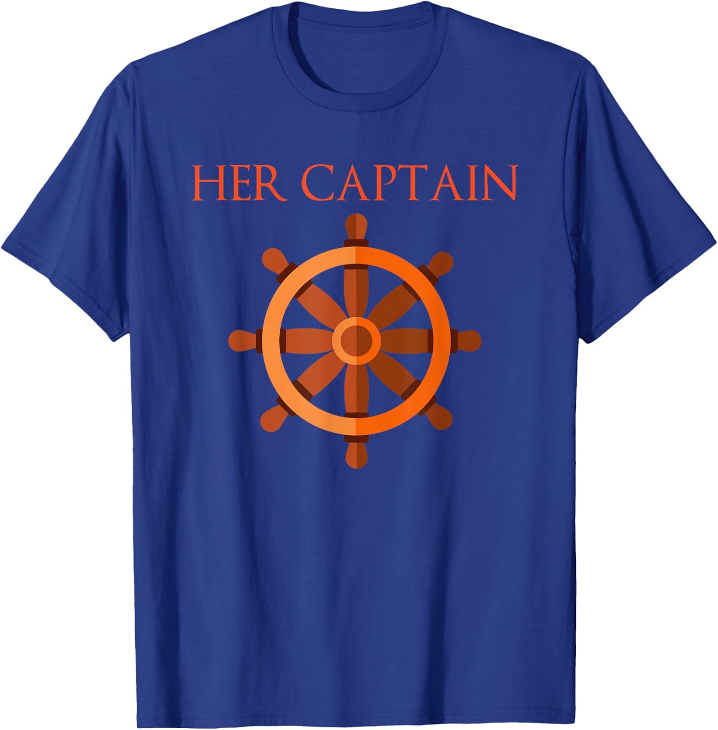 Funny Cruise Boating Her Captain His Anchor Matching Couple T-Shirt - T-Shirt | Royal