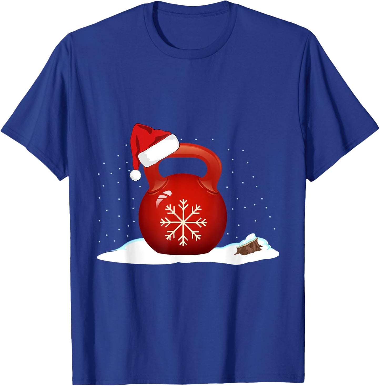 Santa Christmas Kettlebell Exercise T-Shirt - T-Shirt | Royal