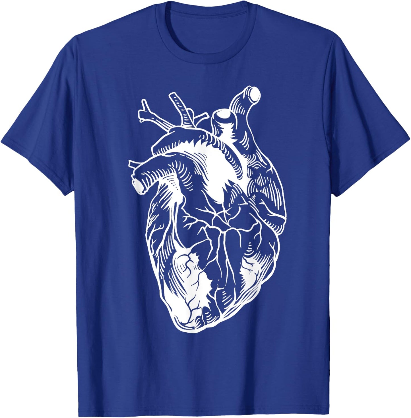 Funny Vintage Cardiology Heart Anatomy | Cool Doctor Gift T-Shirt - T-Shirt | Royal