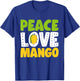 Peace Love Mango Fruit T-Shirt - T-Shirt | Royal