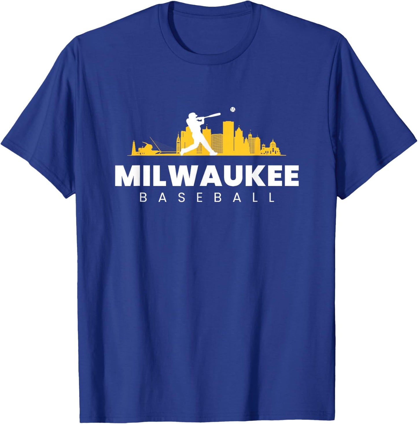 Milwaukee Baseball Vintage Minimalist Retro Baseball Lover T-Shirt - T-Shirt | Royal