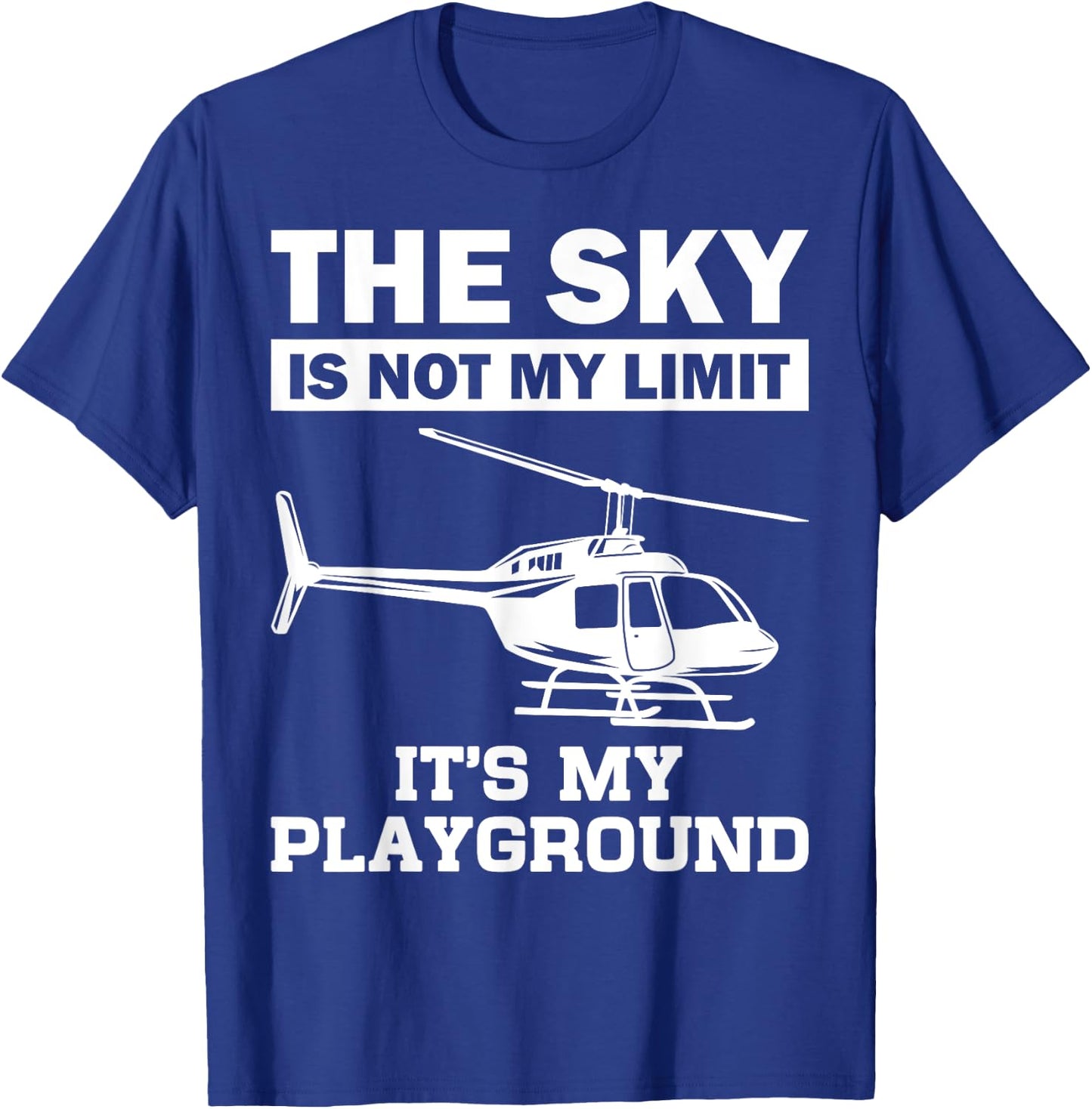 Cool Love Airplane Hanger Adventure Themed Designs Funny Helicopter Pilot Gift Women Chopper Lovers Black Small T-Shirt - T-Shirt | Royal