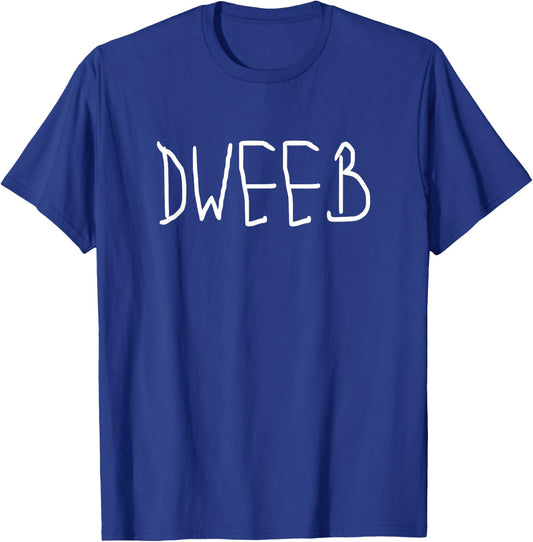 Dweeb Co. Dweeb - -Adults, Black, Small, Short Sleeve, Funny T-Shirt - T-Shirt | Royal