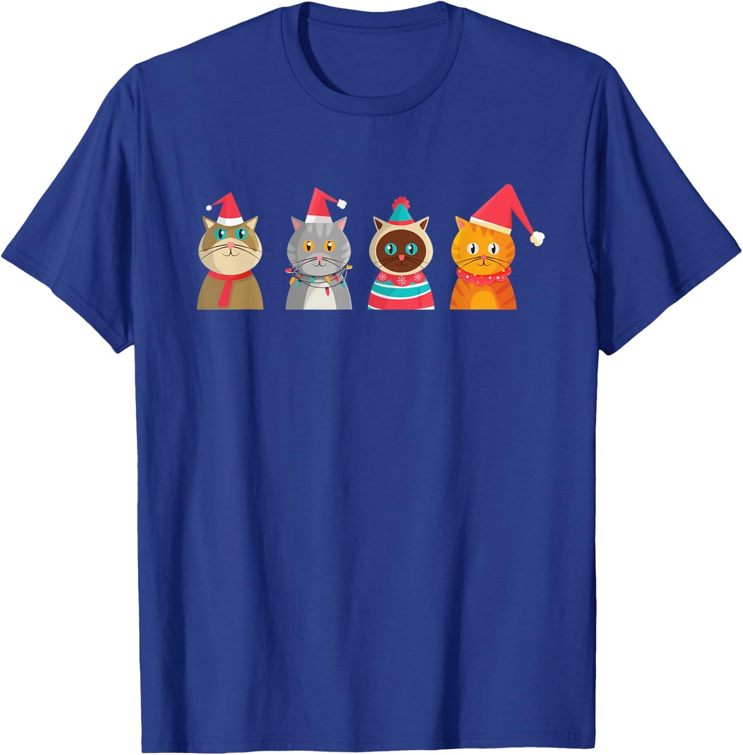 Funny cat Shirt - Christmas Cat T-Shirt - T-Shirt | Royal