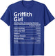 GRIFFITH GIRL IN INDIANA Funny City Home Roots USA Gift T-Shirt - T-Shirt | Royal