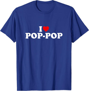 I Love Pop-Pop For Boy Girl Toddler Children Youth T-Shirt - T-Shirt | Royal