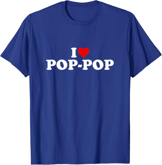 I Love Pop-Pop For Boy Girl Toddler Children Youth T-Shirt - T-Shirt | Royal