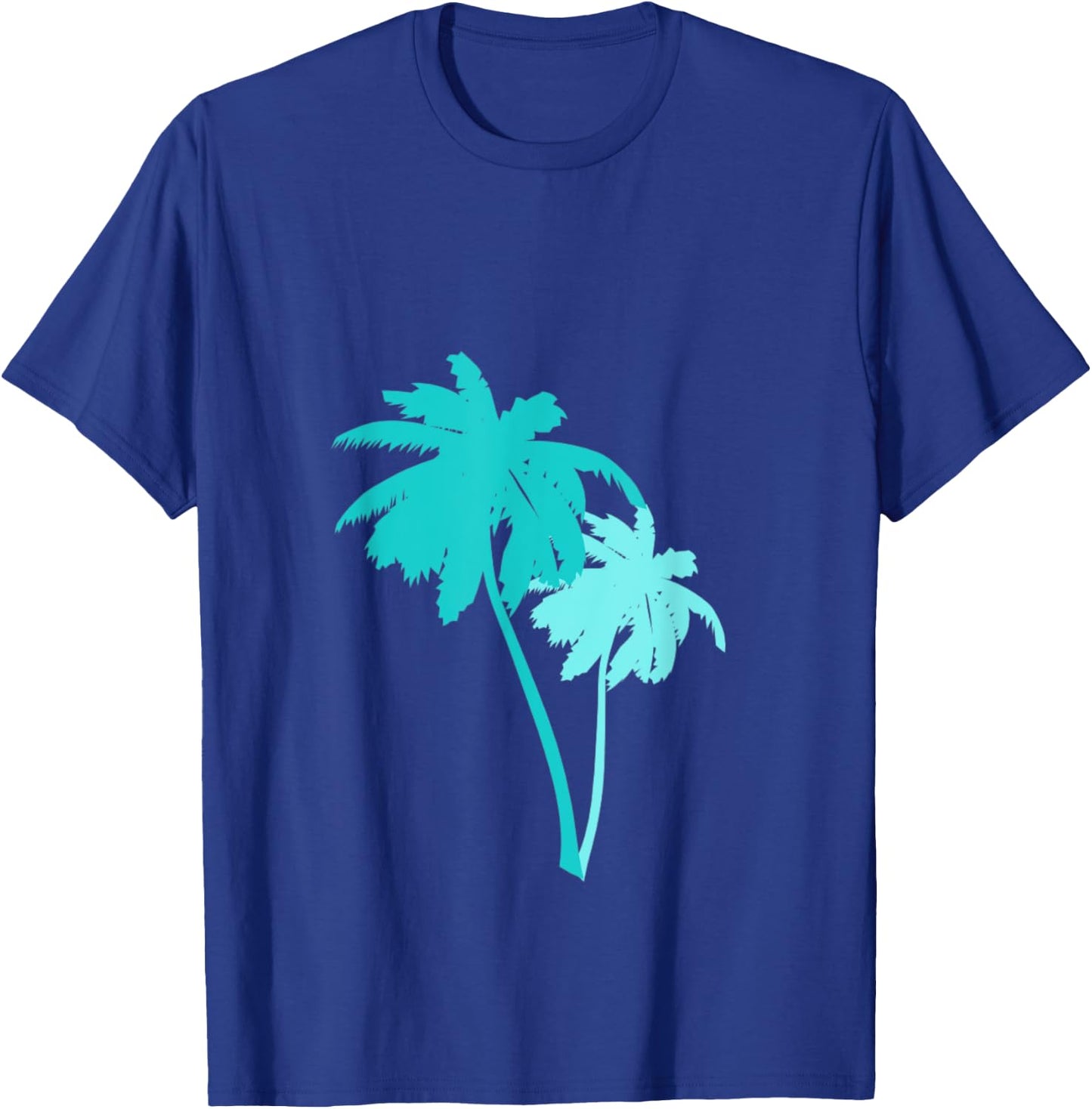 Turquoise Aqua Blue Palm Trees T-Shirt - T-Shirt | Royal