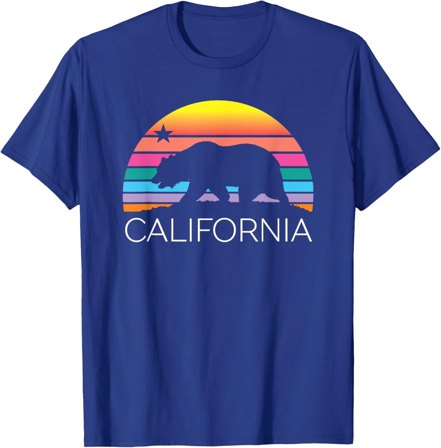 Retro California Surf Vintage Beach Cali 80s Venice Palm Sun T-Shirt - T-Shirt | Royal
