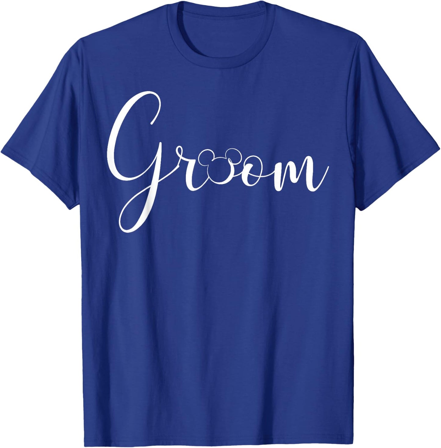 Disney Mickey and Friends Mickey Groom Typographic T-Shirt - T-Shirt | Royal