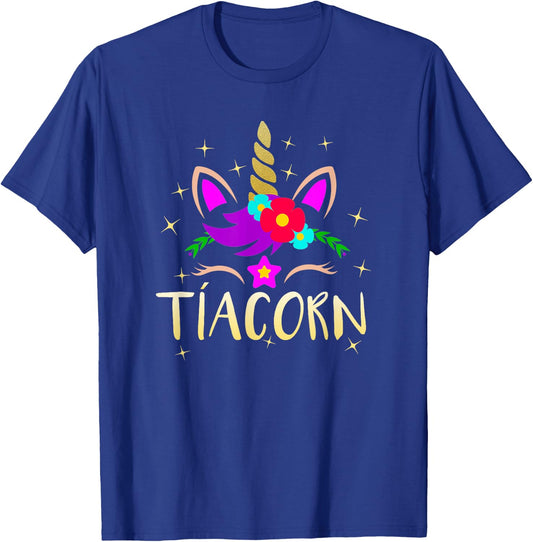 Tiacorn Funny Unicorn Gift Spanish Aunt T-Shirt - T-Shirt | Royal