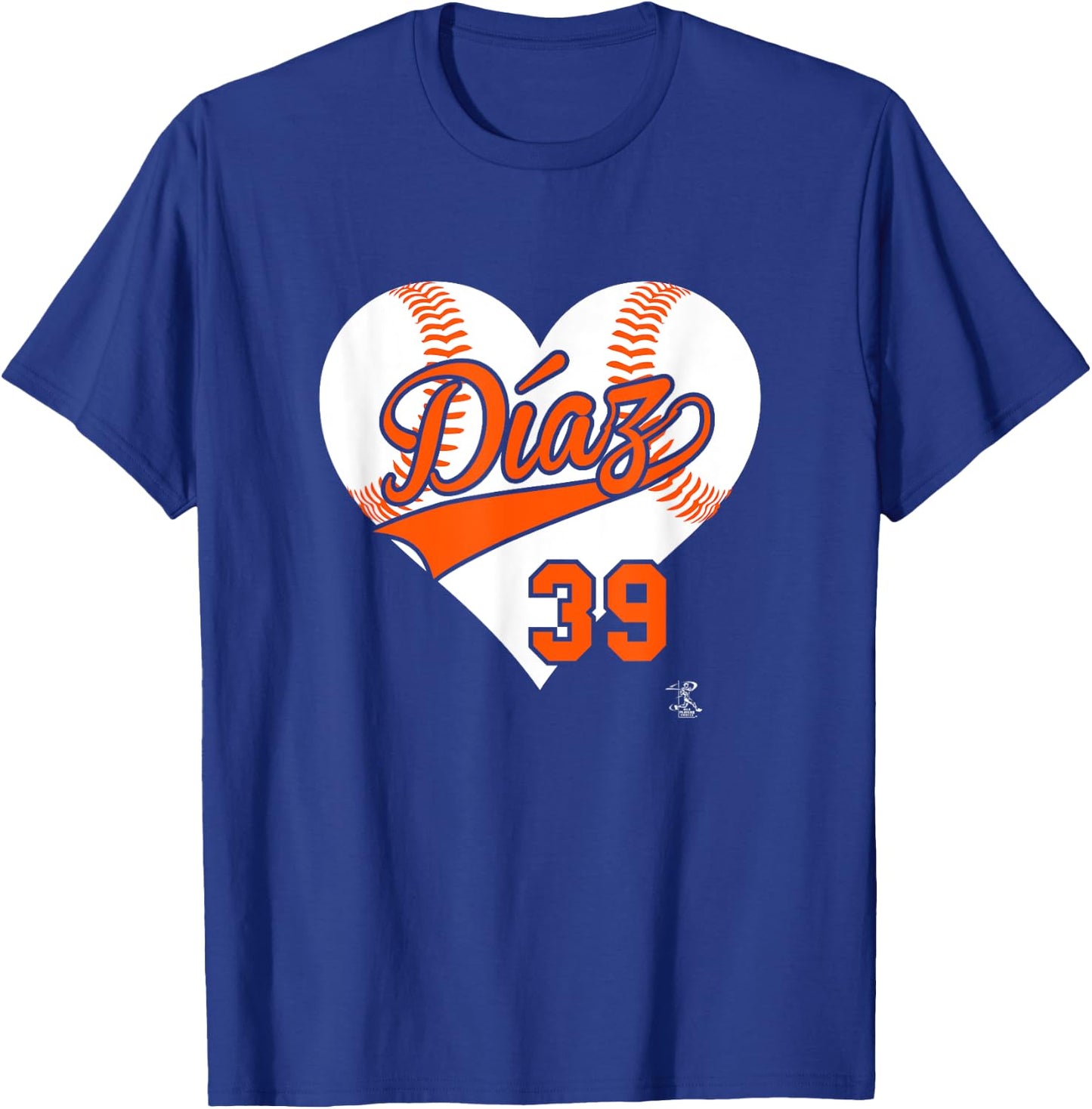 Edwin Diaz Baseball Heart Gameday T-Shirt - T-Shirt | Royal