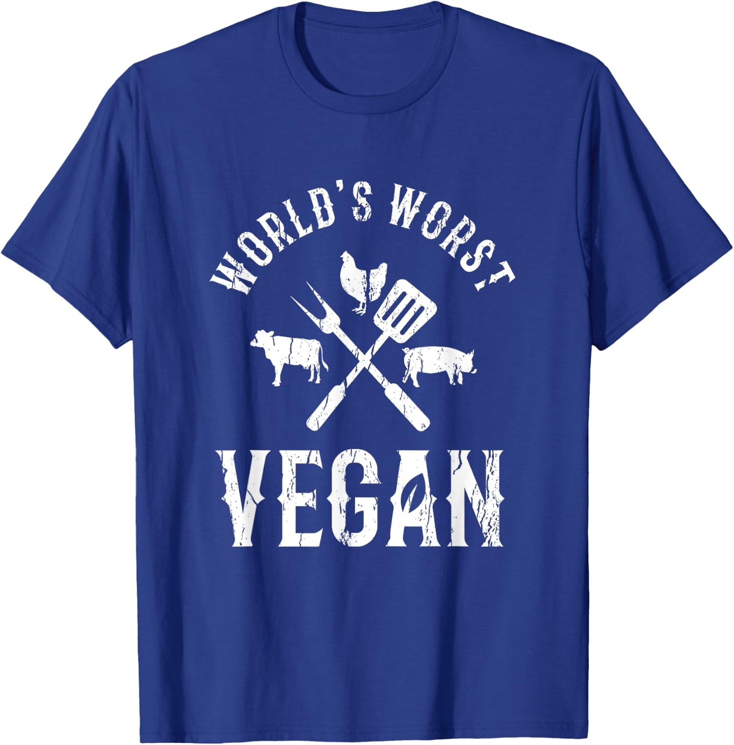 World's Worst Vegan Clothing Meat Lovers Gift Funny BBQ T-Shirt - T-Shirt | Royal
