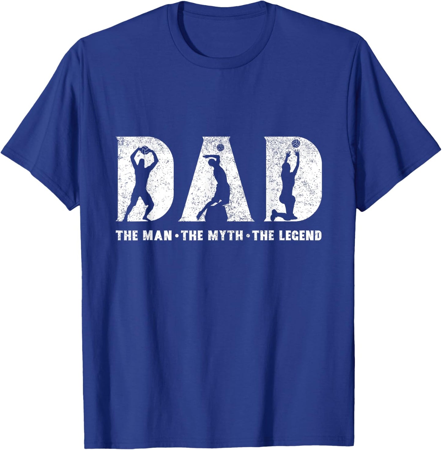 Volleyball Dad The Man The Myth The Legend Father's Day T-Shirt - T-Shirt | Royal