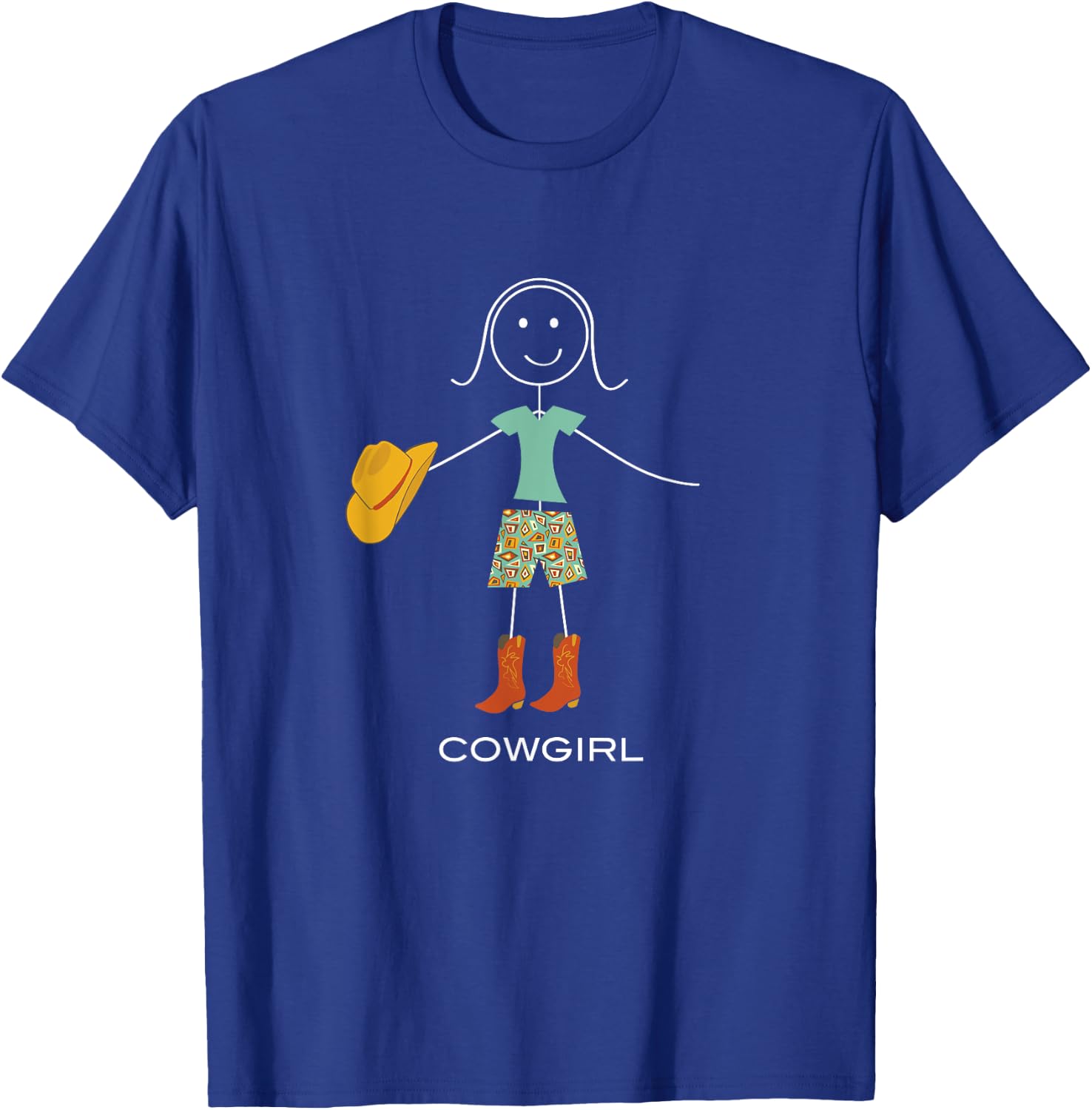 Funny Women's Cowgirl Girl Rodeo Horse Rancher T-Shirt - T-Shirt | Royal